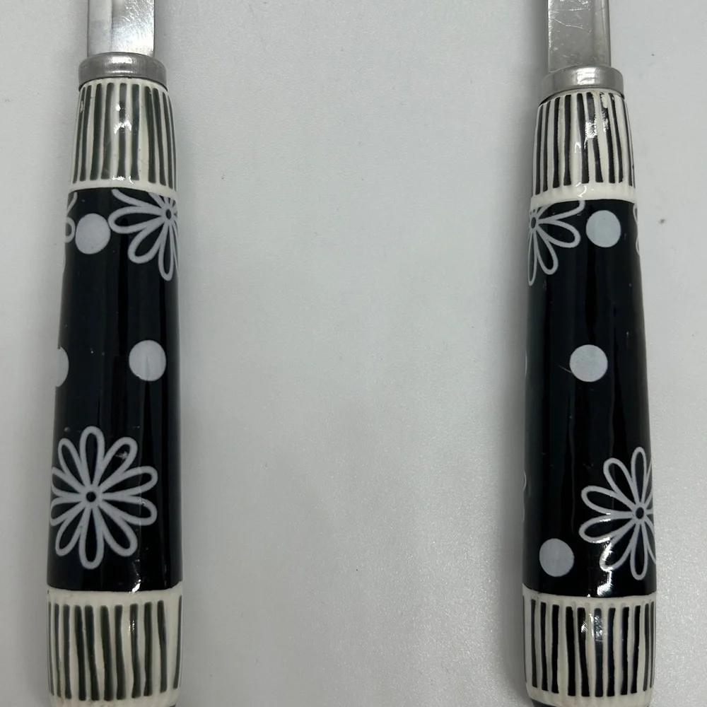 Temptations by Tara Old World 2 Piece Ceramic Stainless Steel Utensil Set